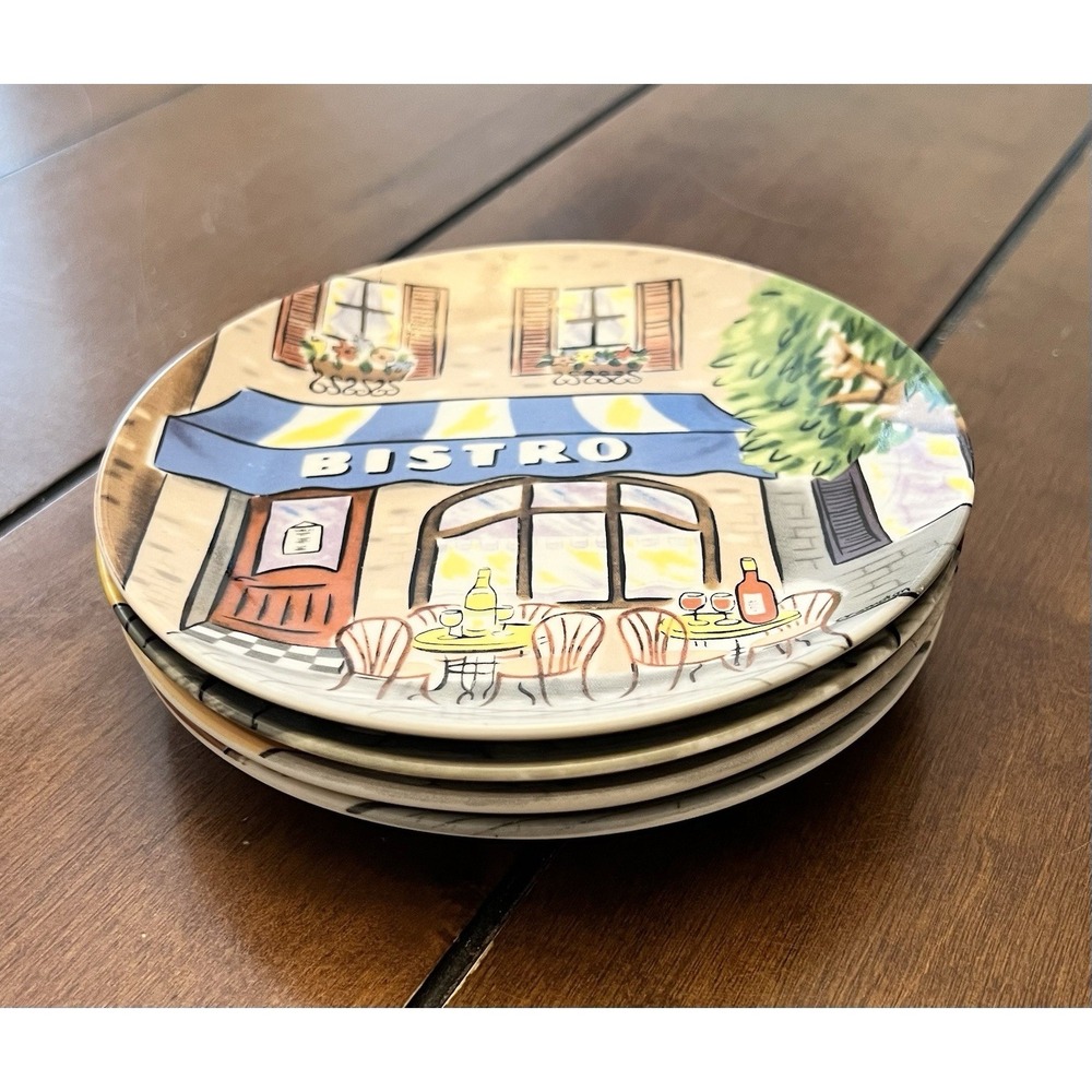 Set of (4) 6" Ceramic Bread Plates From the Avon "French Market Collection" - Picture 6 of 6